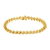 10KT Yellow Gold Plated .925 Sterling Silver 1 cttw Prong-Set Diamond Link Bracelet (J-K, I1-I2) - 7.5"