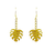BRASS MONSTERA CHAIN DANGLE