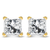 14K Yellow Gold 1/2 Cttw Princess Cut Diamond Solitaire Stud Earrings with Screwbacks (I-J Color, SI2-I1 Clarity)