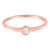 14K Rose Gold Plated .925 Sterling Silver Miracle Set Diamond Ring (1/20 Cttw, J-K Color, I1-I2 Clarity)