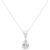 IGI certified 10K White Gold 1/2 cttw Diamond Pear Pendant Necklace (I-J, I1)