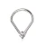 316L Stainless Steel Jeweled Teardrop Shaped Seamless Ring