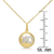 Collete Z Cubic Zirconia Sterling Silver Gold Plated 'XO' Disc Pendant