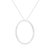 .925 Sterling Silver 4 cttw Prong Set, Round-Cut Diamond Open Circle Hoop 18" Pendant Necklace (J-K Color, I1-I2 Clarity)