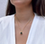 DESIREE ONYX BIRTHSTONE PENDANT NECKLACE - DECEMBER