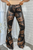 Coated Snake Print Flare Bell Bottom Jeans