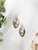 Textured Floral Snake Leather Dangle Earrings