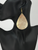 Gold Leather Dangle Earrings