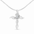 Sterling Silver 1/6 carat Total Diamond Weight Diamond Cross Pendant Necklace