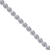 Collette Z Sterling Silver with Rhodium Plated Clear Oval with Round Cubic Zirconia Halo Tennis Necklace