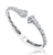Collette Z Rhodium Plated Fauna Bangle Bracelet