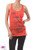 Pocket tank with screen print words and rhinestones