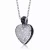 Collette Z Sterling Silver Clear and Black Cubic Zirconia Heart Necklace
