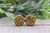 Gold Sparkle | Druzy Stud Earrings | Hypoallergenic