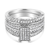 .925 Sterling Silver 3/4 Cttw Prong Set Round Diamond Composite Engagement Ring and Band Set (I-J Color, I3 Clarity)