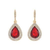 Halo Teardrop Rhinestone Stud Earrings 