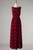 Sleeveless high neck chevron print maxi dress with banded