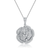 Collette Z Sterling Silver Cubic Zirconia Blooming Rose Necklace