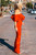 Valentina Ruffle Off The Shoulder Maxi Red Dress with Sheer Details