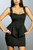 Lace Back Detail Peplum Dress w/ Open Back