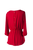 Waist Band Flow Blouse Red