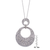 Collette Z Sterling Silver Cubic Zirconia Dual Circle Pendant