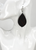Maroon Embossed Elephant Leather Dangle Earrings