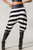 Striped Harlem Pants With Faux Leather