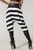 Striped Harlem Pants With Faux Leather