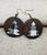 Buffalo Plaid "Christmas Tree" Wood Dangle Earrings