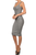Peppered Simplicity Calf Length Scoop Neck Midi