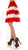 Pleated Color Block Skirt with Elasticized Waist band Orange