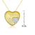 Collete Z Cubic Zirconia Sterling Silver Gold Plated Heart Shape Lace Pendant