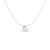 .925 Sterling Silver 1/10 Cttw Round Brilliant-Cut Diamond Accented Open Heart with Love 18" Pendant Necklace (H-I Color, I1-I2 Clarity)