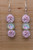 Pink Floral on Yellow || Dangle Earrings || Hypoallergenic