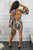 Work of Art Bubble Sleeves Plunging neckline Mini Dress