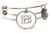Initial B Circle Triple Style Bangle Bracelet