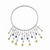 Collette Z C.Z. Sterling Silver Rhodium Plated Sapphire And Lemon Teardrop Necklace