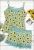 Lace Trim Sunflower Camisole And Shorts Pajamas Set