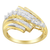 10K Yellow Gold Round and Baguette Diamond-Cut Ring (1/2 Cttw, I-J Color, I1-I2 Clarity)