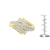10K Yellow Gold Round and Baguette Diamond-Cut Ring (1/2 Cttw, I-J Color, I1-I2 Clarity)