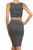 Zip Up Horizontal Stripe Skirt and Tank Set