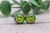 Grinch & His Dog Max | Glass Stud Earrings | Hypoallergenic