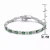 Collette Z Gold Plated Sterling Silver and Green Cubic Zirconia Fashion Bracelet