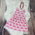 Ruffle Sleeve Heart Floral Lace Accent Dress