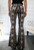 Tribal Elements Print Bell Bottoms