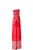 Tube Cut Gorgeous Print Maxi Dress Red