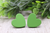 Green Heart Stud Earrings