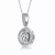 Collette Z Rhodium Plated Radiant Cubic Zirconia Pendant Necklace