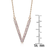 Collette Z Gold Plated Sterling Silver Cubic Zirconia V Necklace